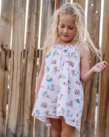 Boardwalk Romper - Pink Cowgirl