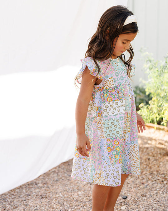 Sunday Dress - Patchwork Print