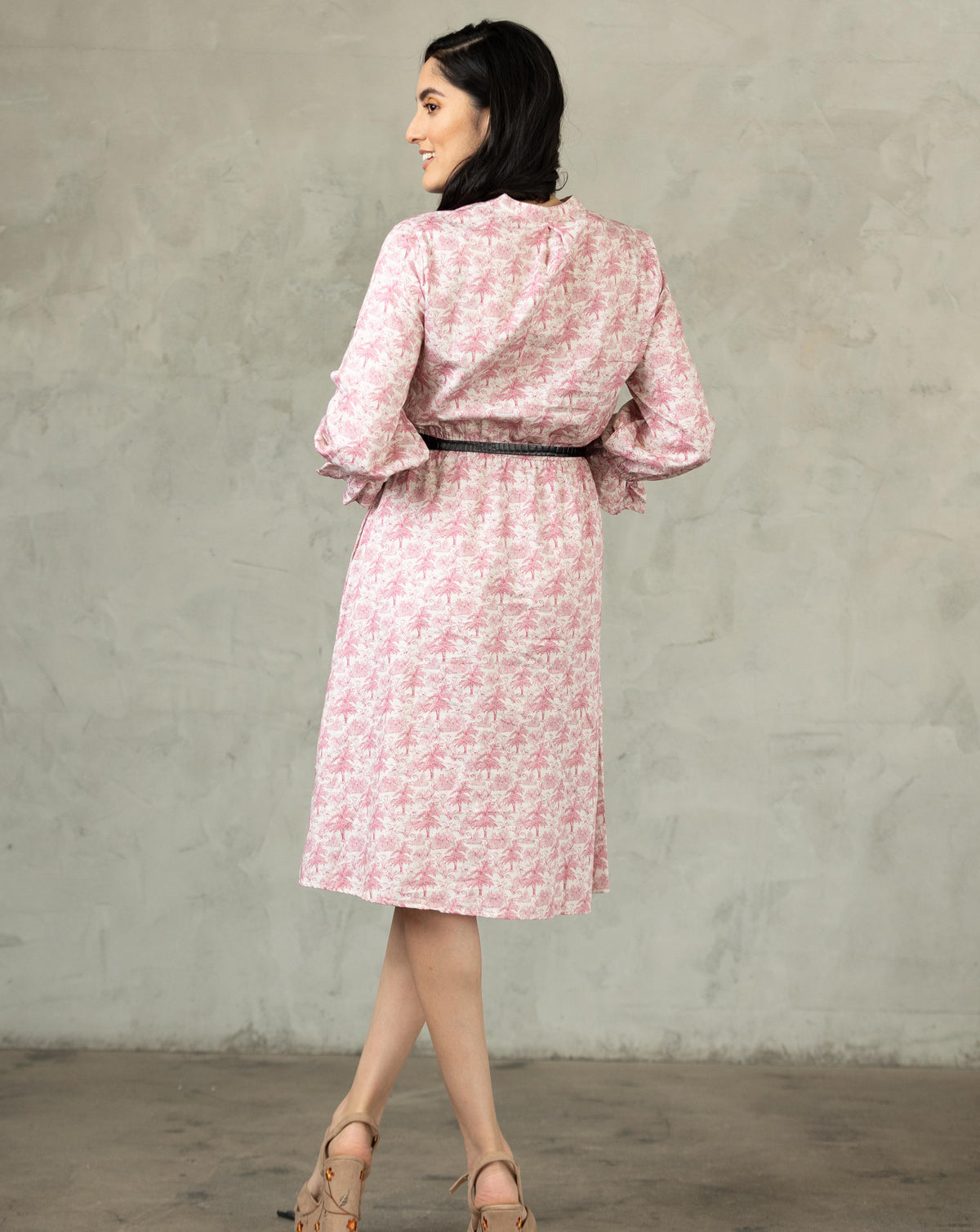 Lauren Toile Print Midi Dress