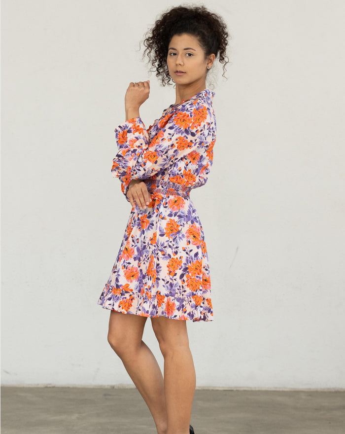 Serena Winter Floral Short Dress